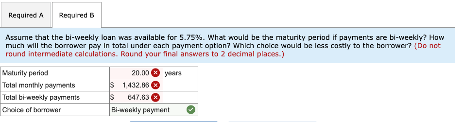 payments or biweekly payments. The loan will be $200,000 at 6 percent