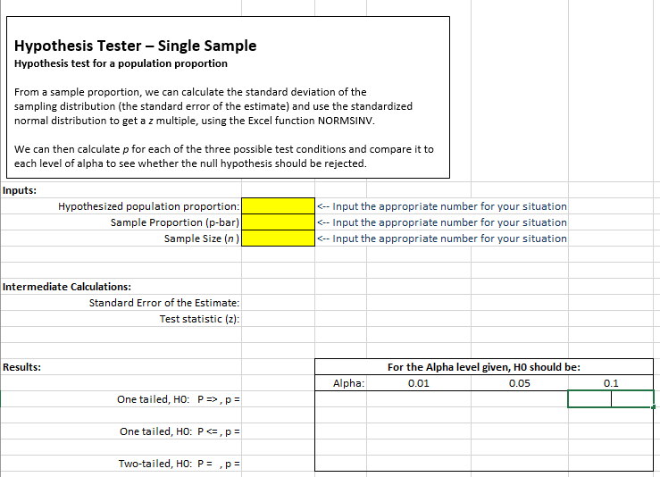 Hypothesis Testing Using One Sample For this practical application assignment, you will