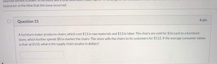 the furniture maker produces chairs and sells them to the furniture store,