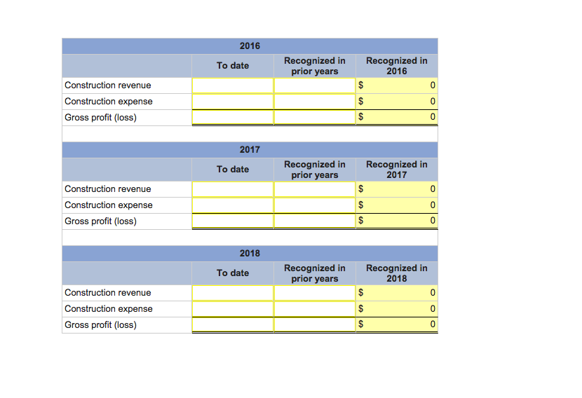 On February 1, 2016, Arrow Construction Company entered into a three-year construction