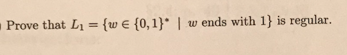 USE DFA FOR MACHINE CONSTRUCTION Prove that L1 = {w E {0,1}*
