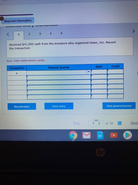  Required information of 12