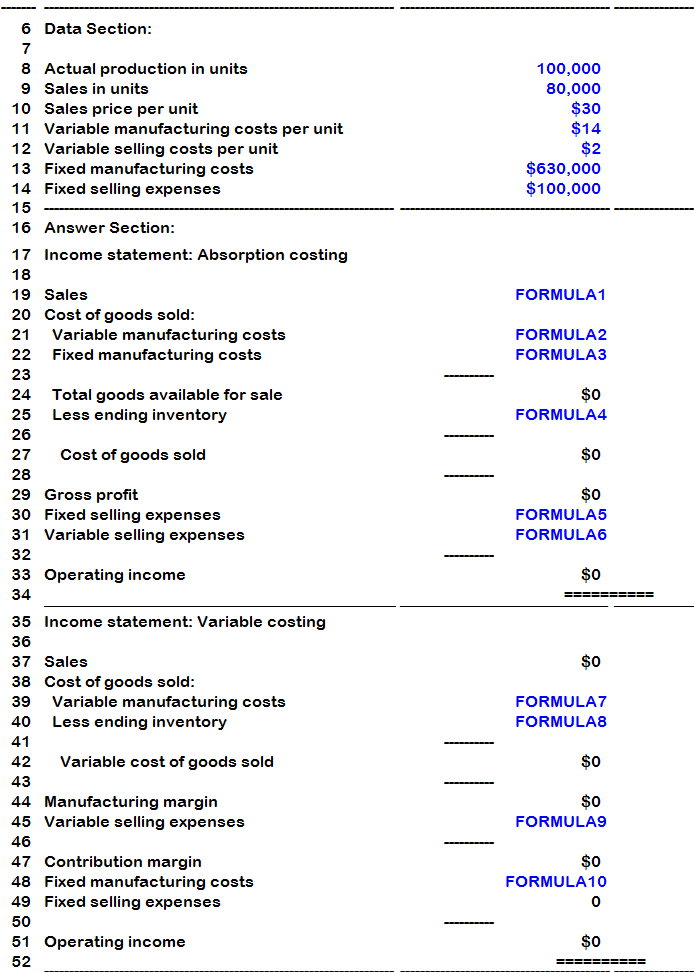  6 Data Section: Actual production in units 8 9 Sales in