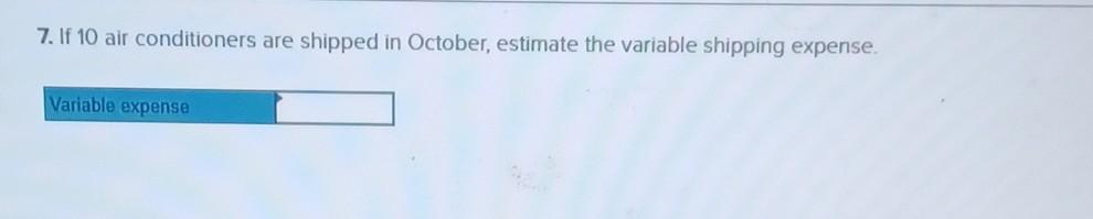 and has noticed considerable variation in shipping expenses from month to month