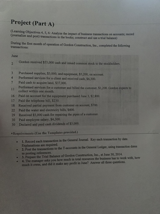  Project (Part A) Learning Objectives 4, 5, 6: Analyze the impact