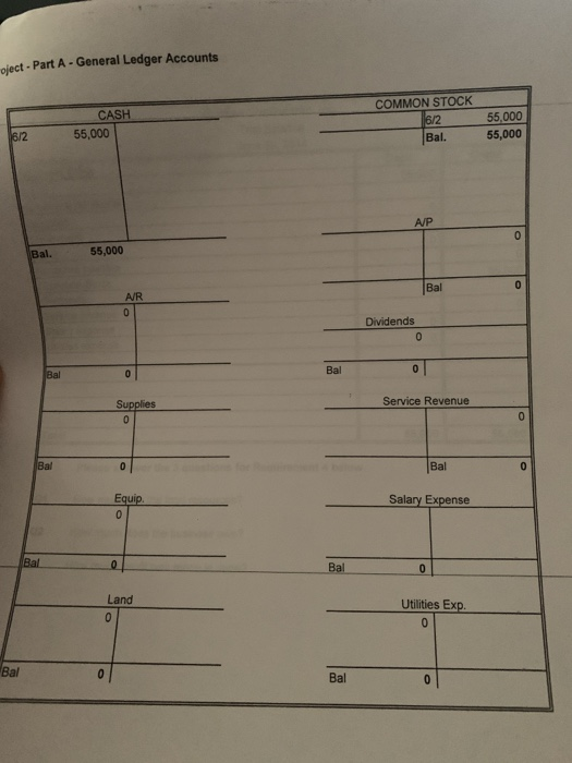 of business transactions on accounts; record Gournalize and post) transactions in the