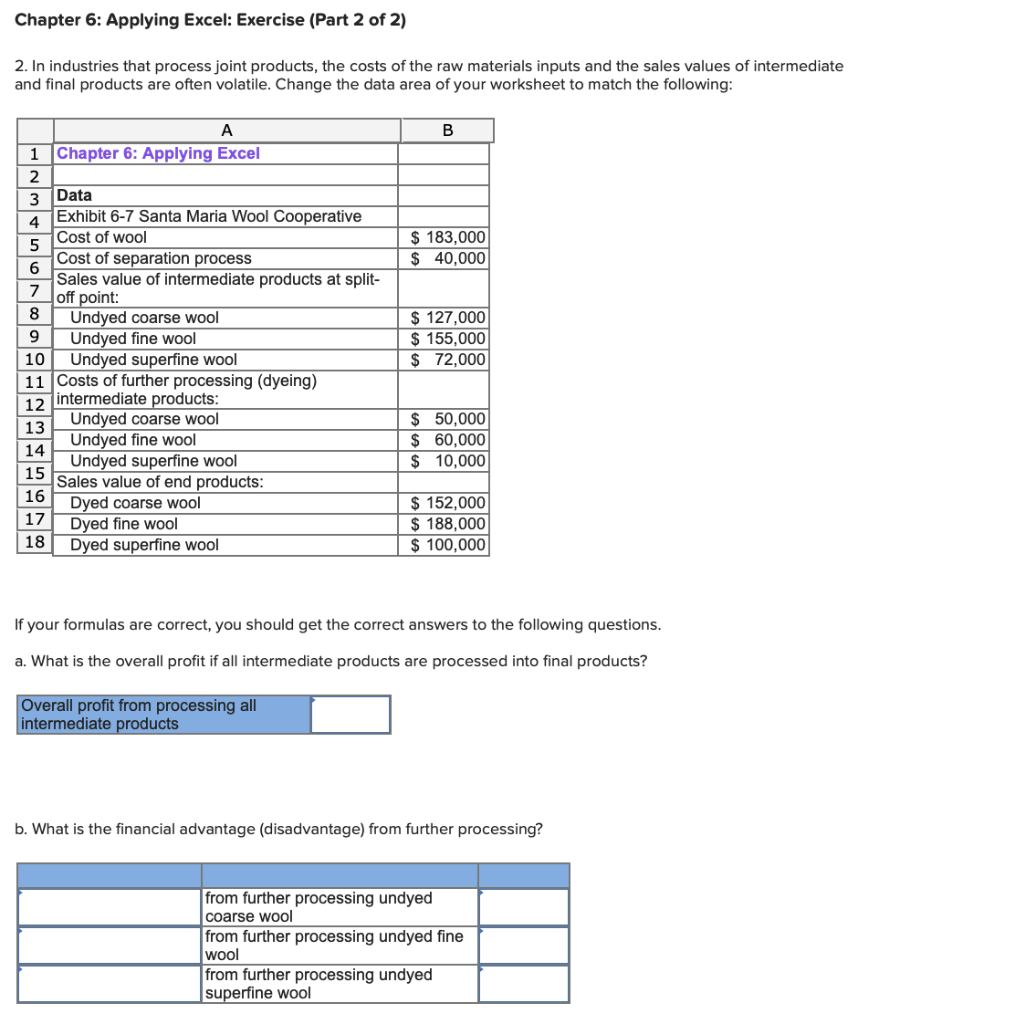 Chapter 6: Applying Excel: Exercise (Part 2 of 2) 2. In