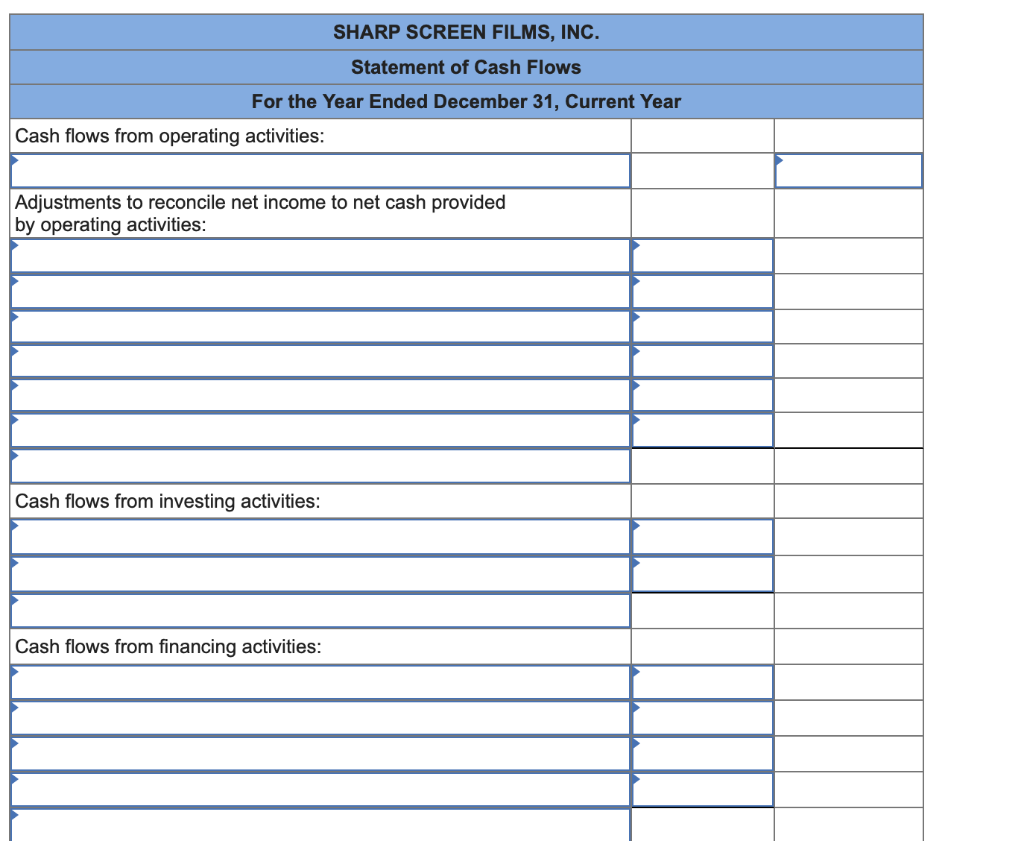 statements at December 31, current year. The statements are complete except for