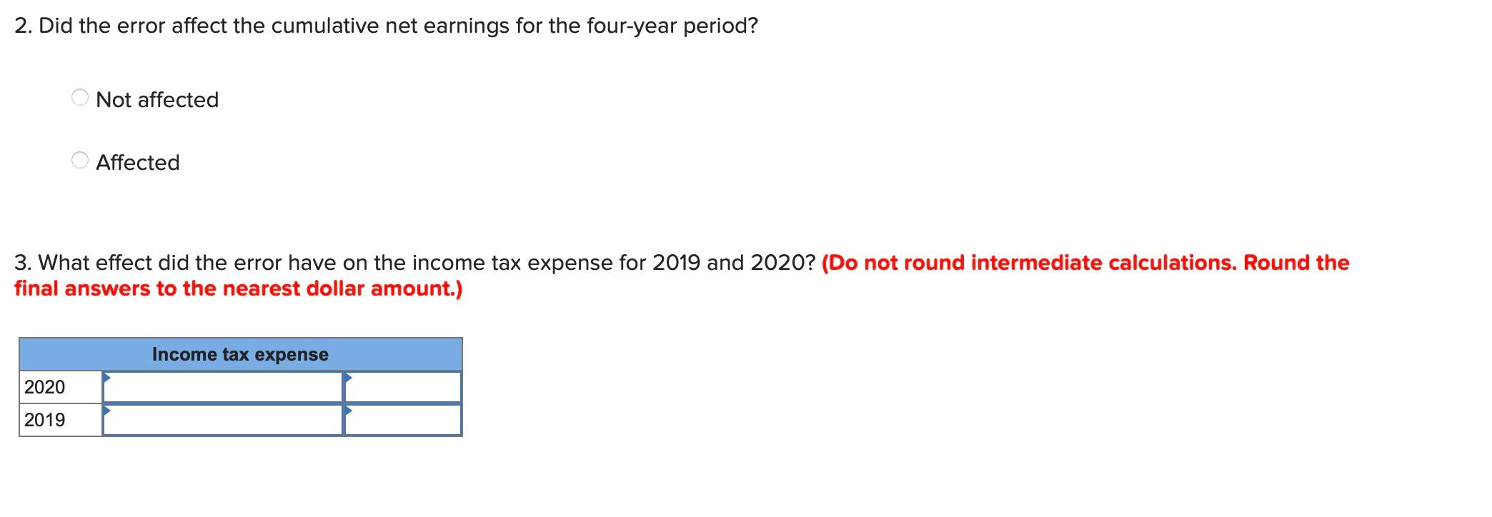 statements of earnings for Pruitt Company summarized for a four-year period show