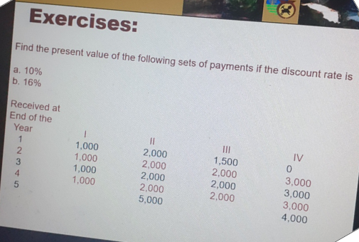 PLEASE PROVIDE A DETAILED ANSWER TO THE QUESTION BELOW. Find the present