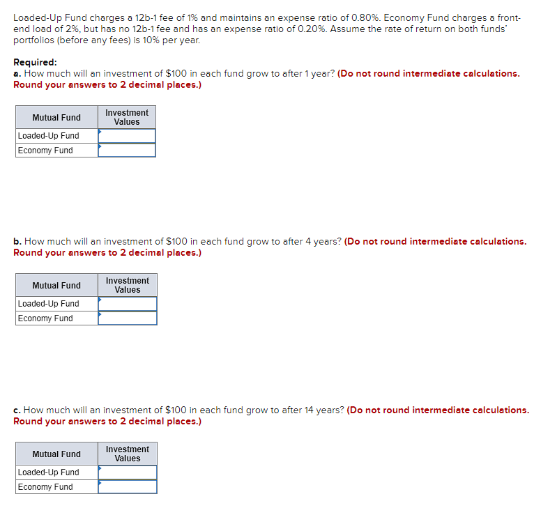  Loaded-Up Fund charges a 12b-1 fee of 1% and maintains an