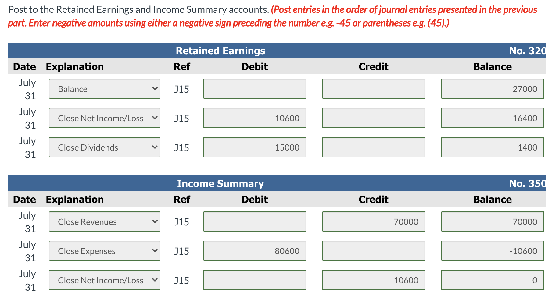 balance as of the end of its fiscal year is shown as