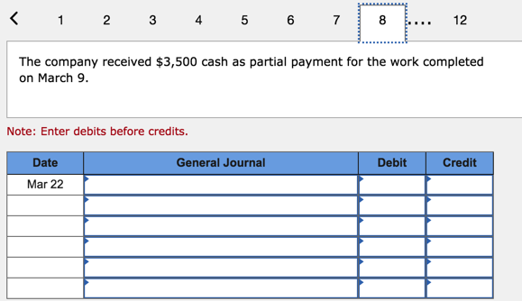 6 The company completed services for a client and immediately received $4,000