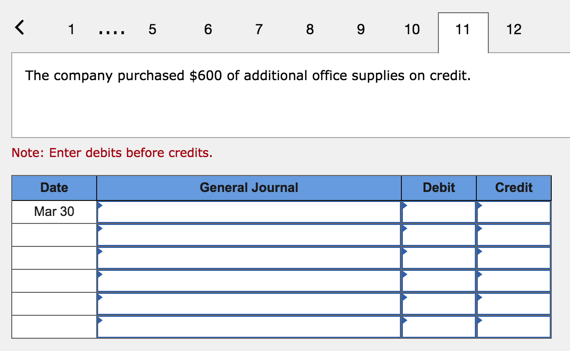 on a 12-month insurance policy. (Hint: Debit Prepaid Insurance for $5,000.) 22
