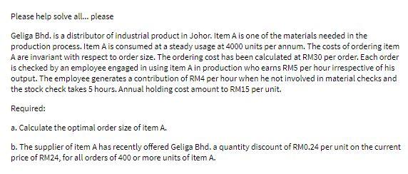 answer must be in 100-200 words Please help solve all... please Geliga