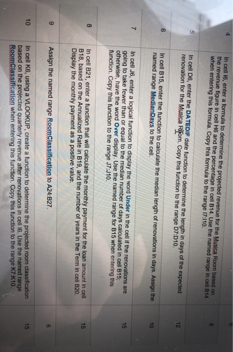  In cell 16, enter a formula to determine the projected revenue