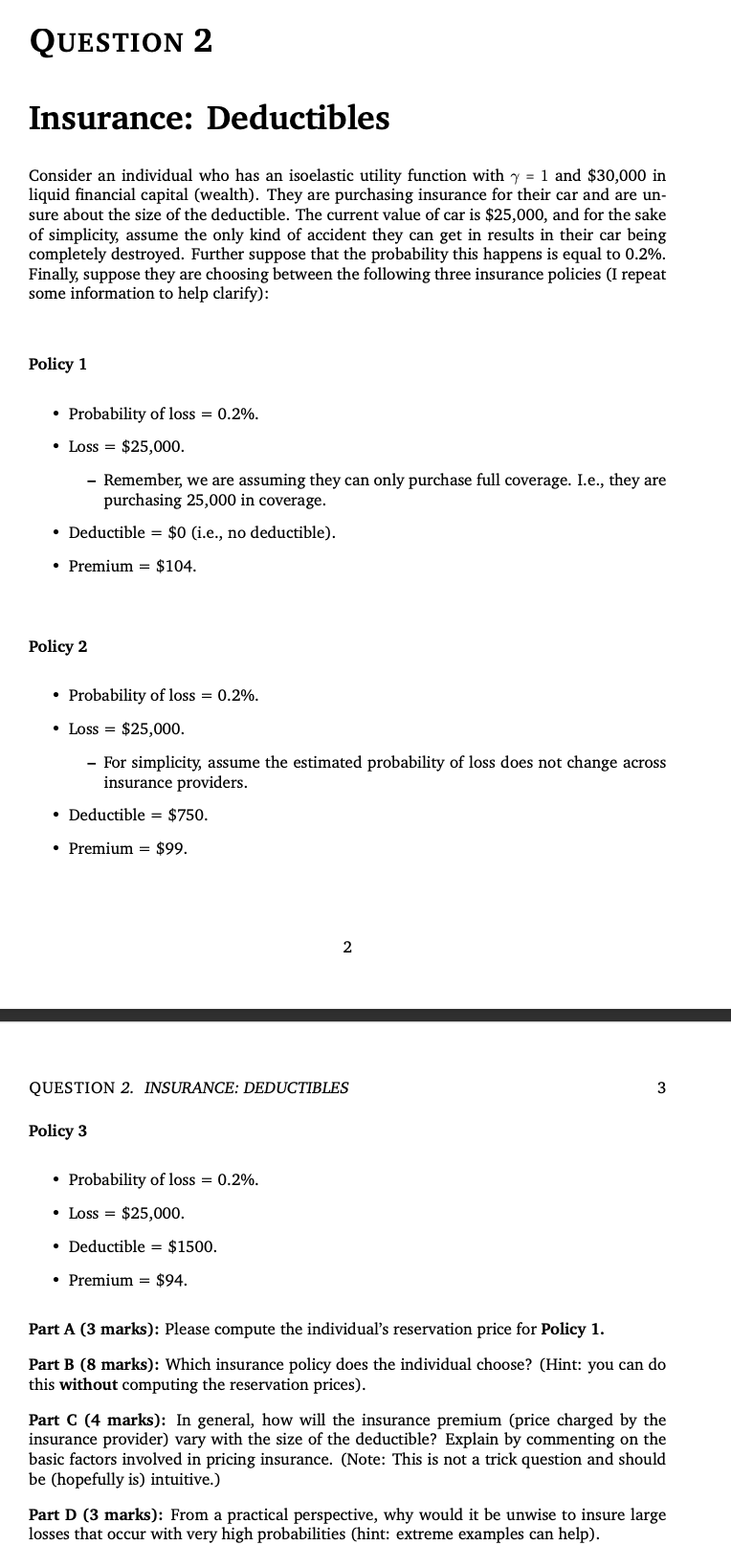 Consider an individual who has an isoelastic utility function with =1