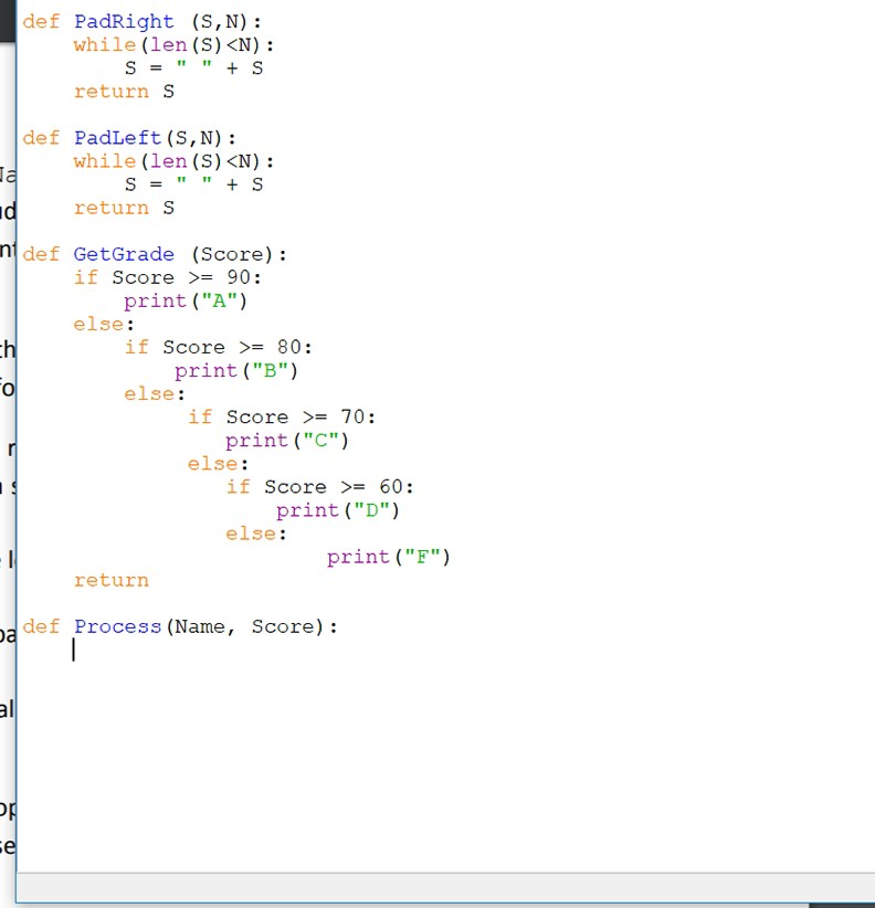 Process function has two parameters, Name and Score. Those parameters will be