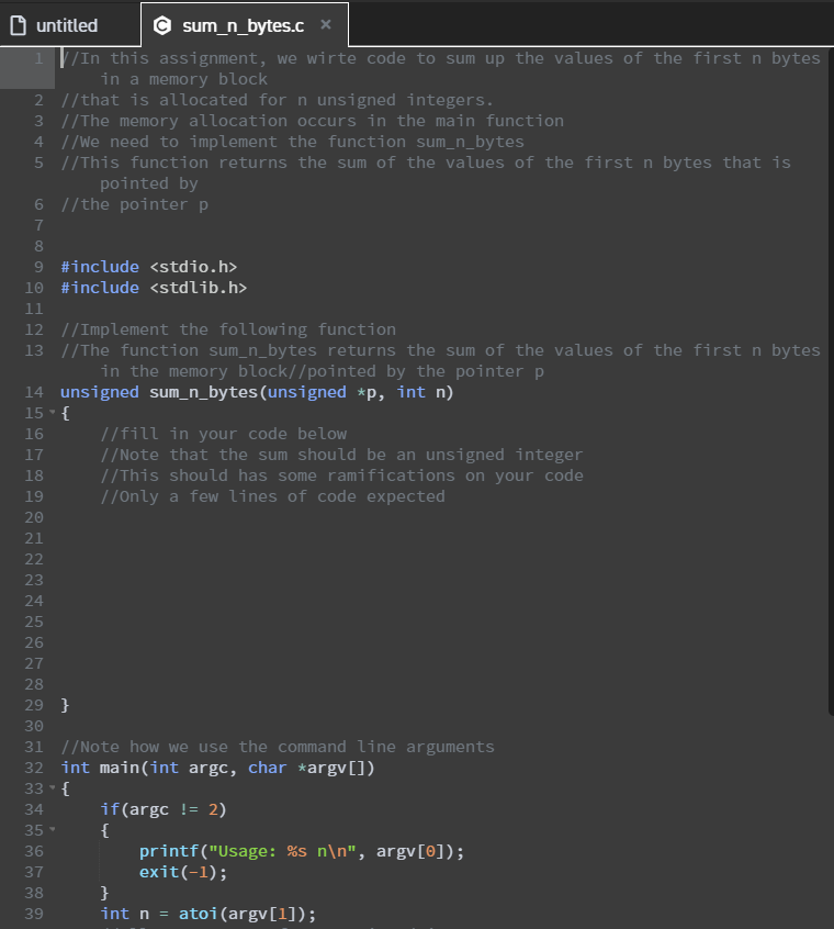 I need this in c programming assignment is given and also code
