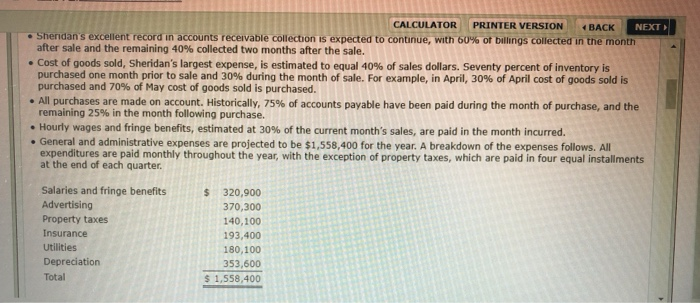this problem. JS Davis, Managerial Accounting, 3e Help System Announcements CALCULATOR PRINTER