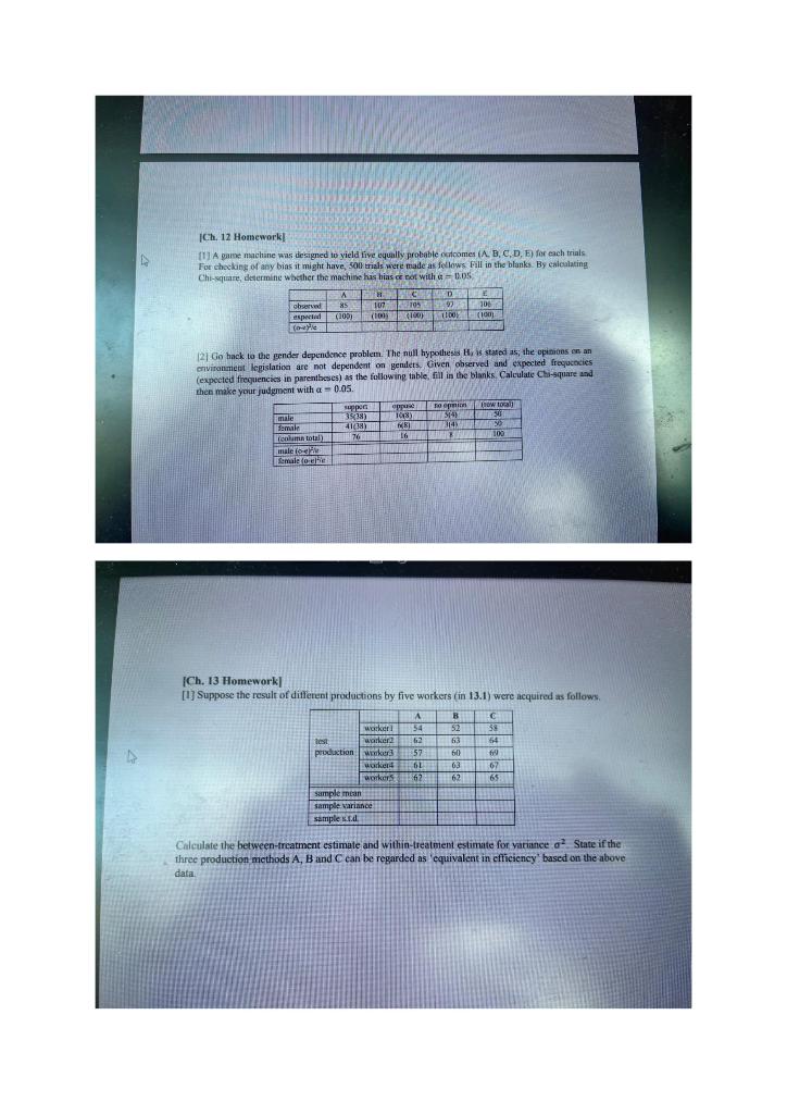  D ICh. 12 Homework! [1] A game machine was designed to