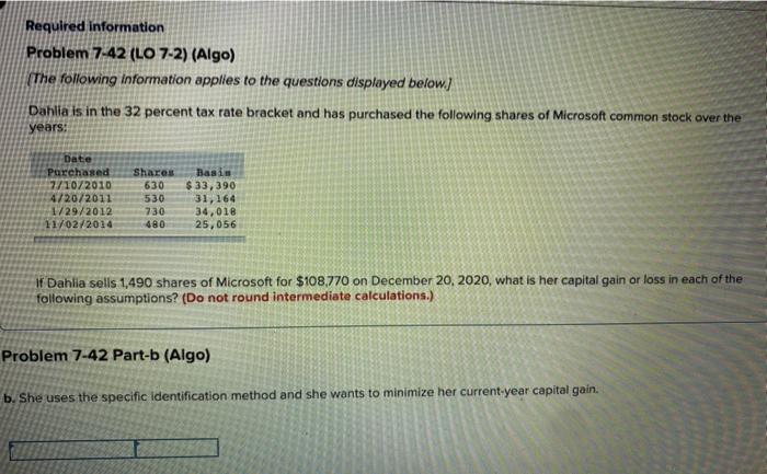 The following information applies to the questions displayed below) Dahlia is in