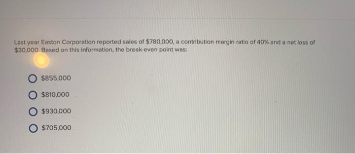 expenses are $53,500. the company's sales for a month are $318,000, what