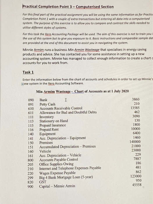  Practical Completion Point 3 - Computerised Section For this final part