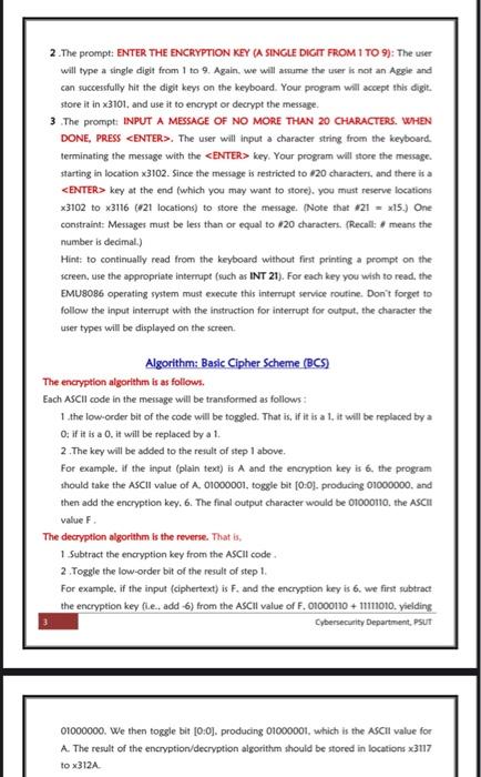 the solution [x) Problem Statement: "Designing an Assembly Language Program that Simulates