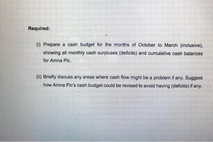 the following plans for the next few months. 000 Sales revenue: Month