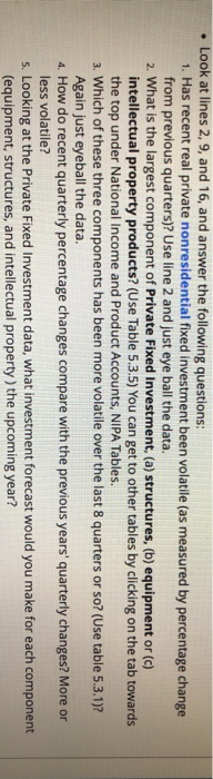  Look at lines 2, 9, and 16, and answer the following