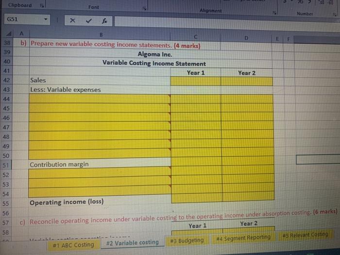 worth of income statements, presented below: 3 Algoma Inc. Traditional Income Statement