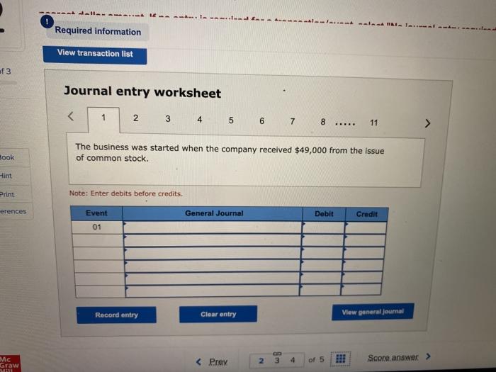 following information applies to the questions displayed below.) The following transactions apply