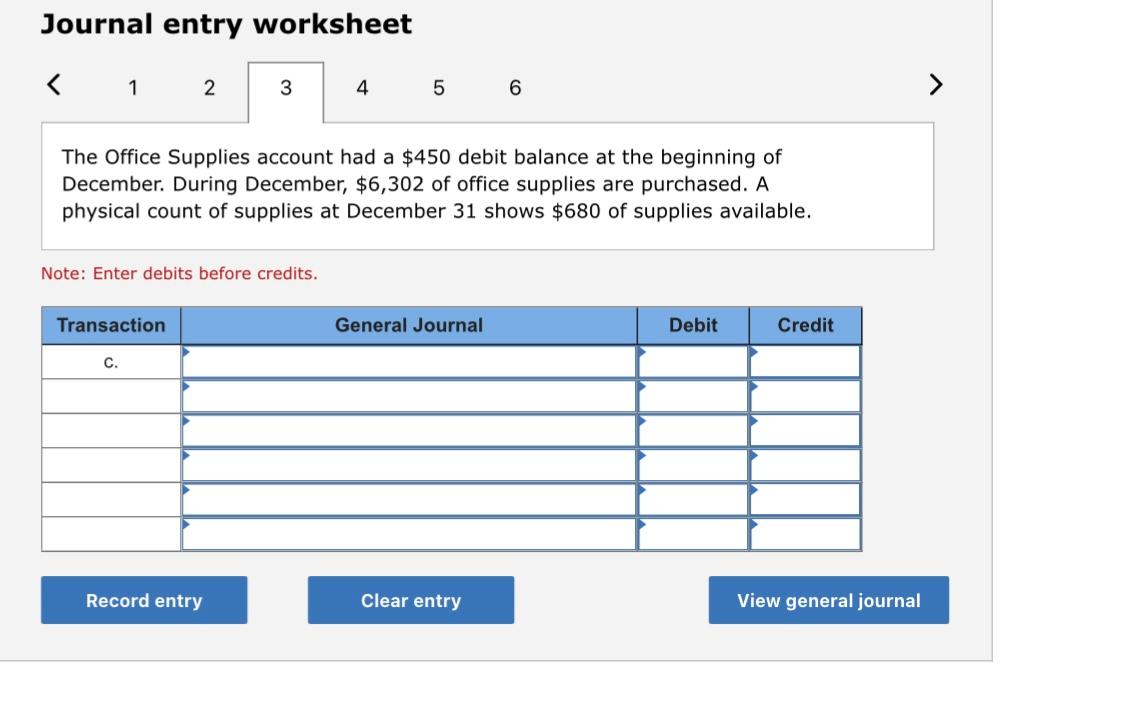 physical count of supplies at December 31 shows $680 of supplies available.