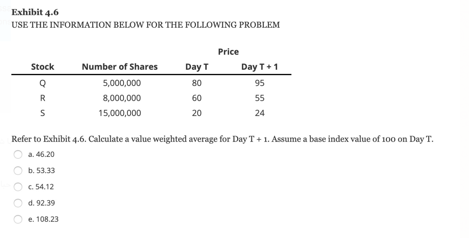  Exhibit 4.6 USE THE INFORMATION BELOW FOR THE FOLLOWING PROBLEM Price