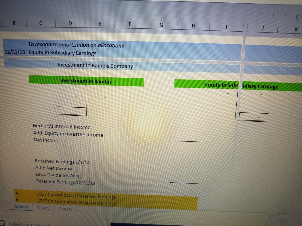 of the takeover, Herbert reported retained earnings of $ 400,000, and Rambis