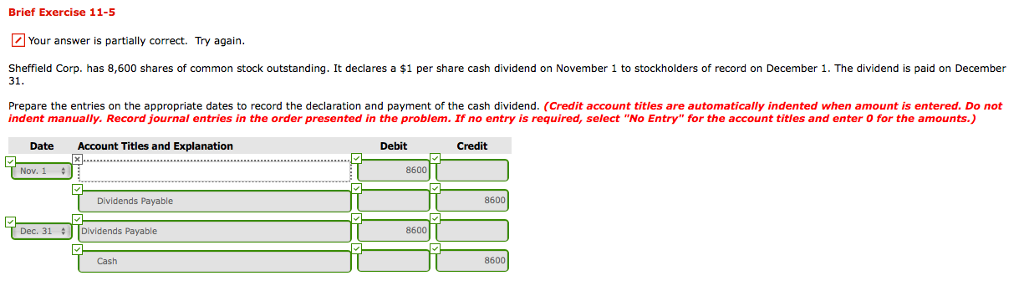  Brief Exercise 11-5 Your answer is partially correct. Try again. Sheffield