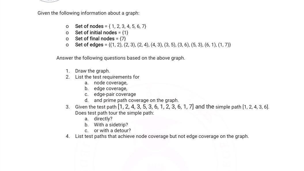  I want you to write step by step draw graph then