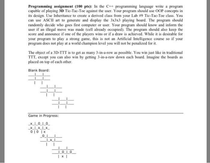  Please post output of successful program Programming assignment (100 pts): In