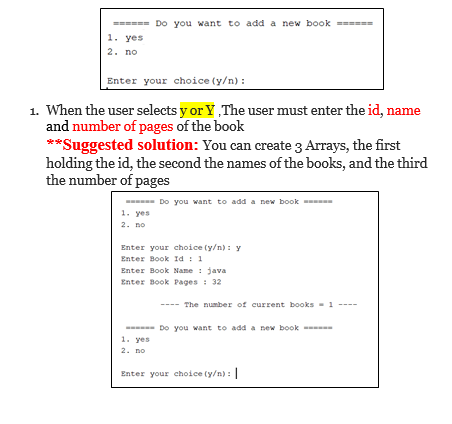 Final Project - programming basics(Java) Assuming there is a library shelf that