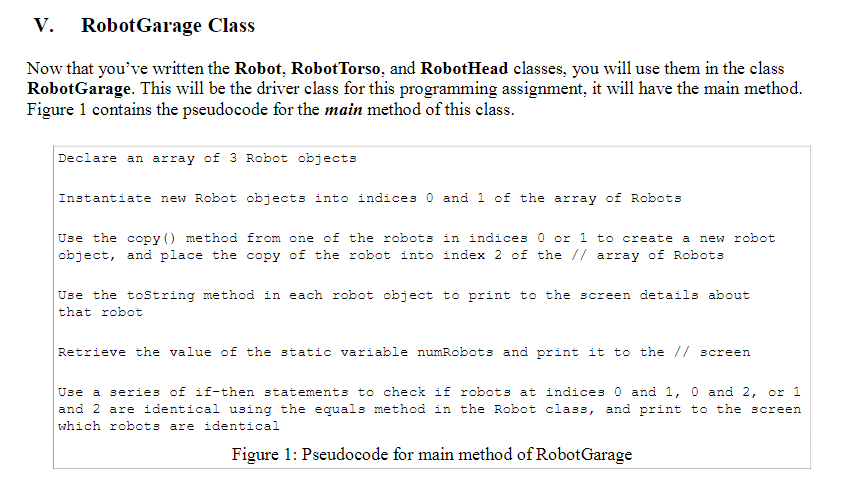 A robot is made up of a head and torso. Your task