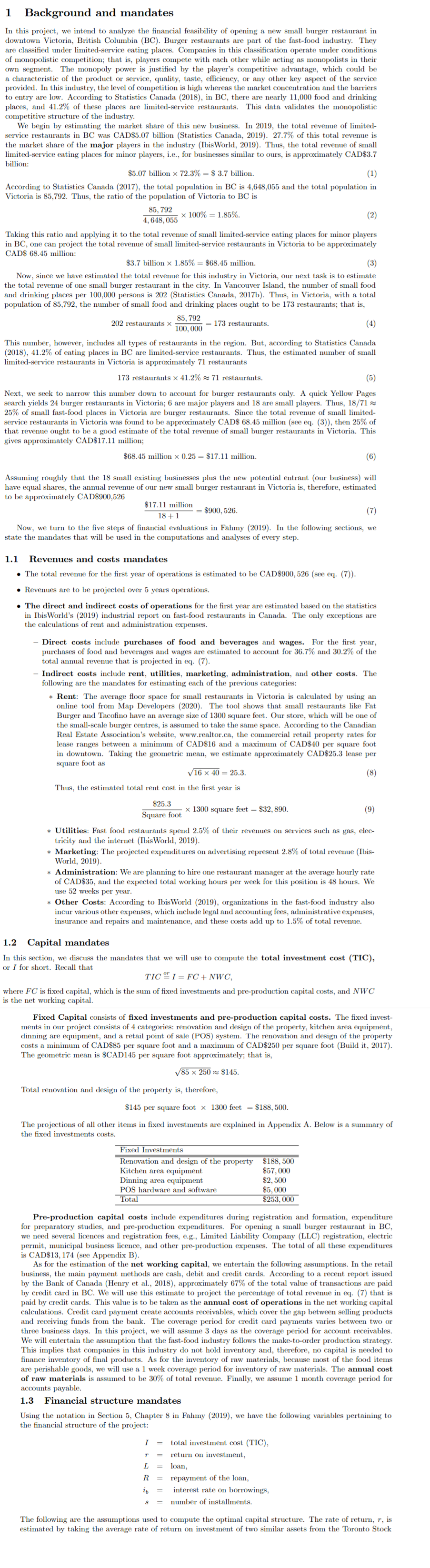 1 Background and mandates In this project, we intend to analyze