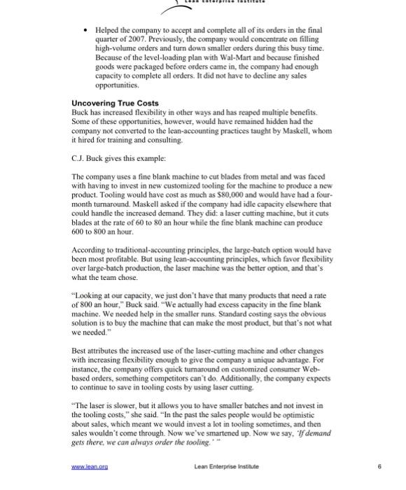 the value chain, which is similar to what Buck Knives calls "value