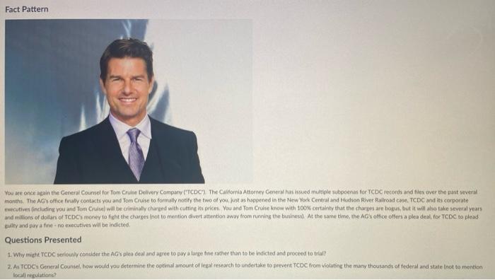 deal and agree to pay a large fine rather than to be