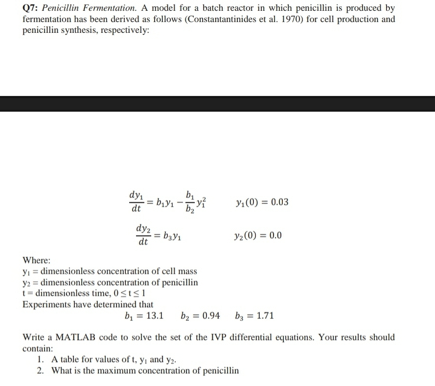  Write a MATLAB code for the following question. I DO NOT