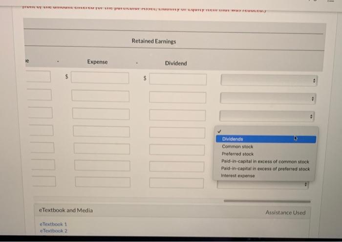 During 2022, the corporation had the following transactions and events pertaining to