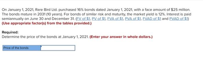 please explain answer so I can understand On January 1, 2021, Rare