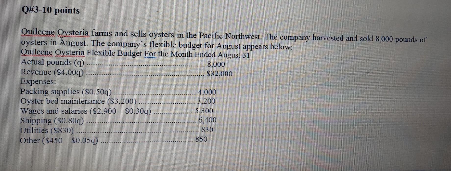  please show calculations clearly if it is possible in excel Q#3-10