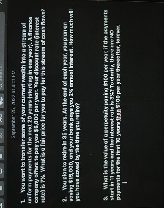 answer all 3 questions with full work September 25, 2022 at 4:01
