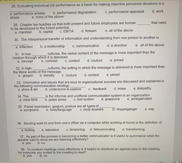  28. Evaluating individual job performance as a basis for making objective